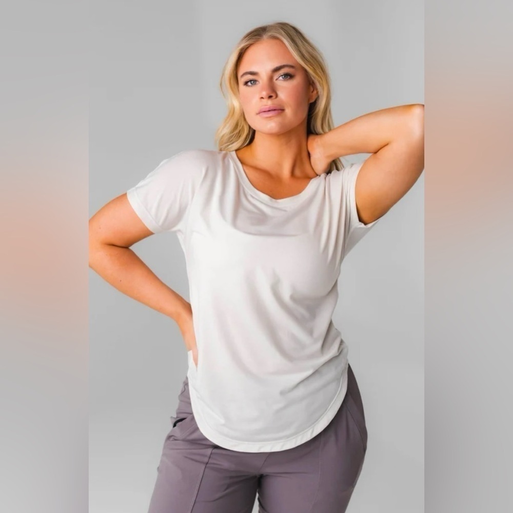Women’s Vitality Versa Full Gray Athletic Short Sleeve Top (0078)